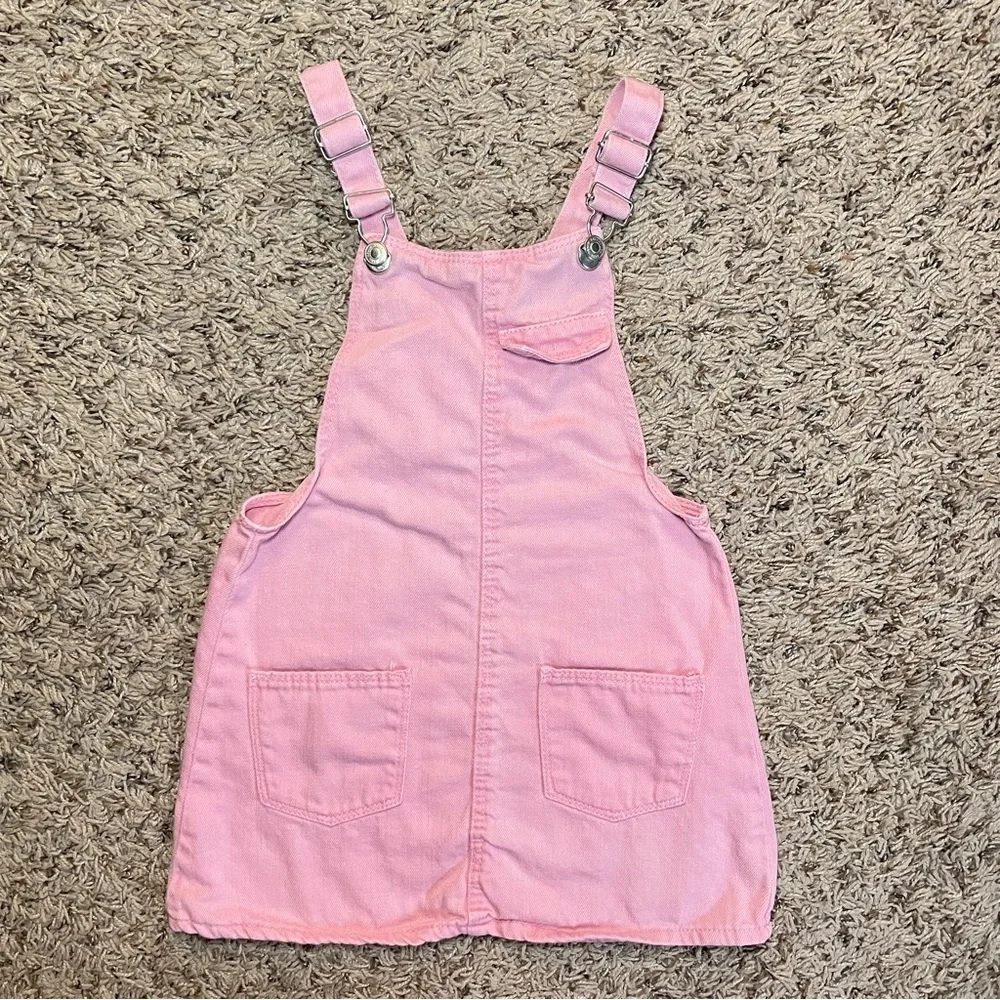 Zara Pink Overalls ‎ Denim Dress